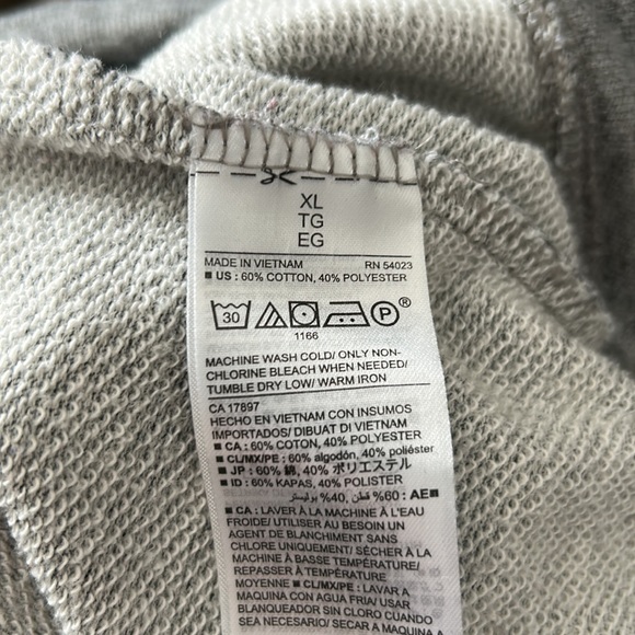 Old navy tunic sweatshirt for women, gray, XL. Roll neck with string. - Picture 7 of 7